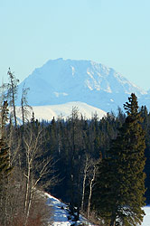 Knobby Peak of Coast Mountain Range in winter.