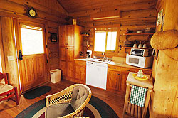 View of door and kitchen