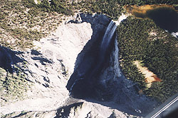 Looking into the huge cavern created by the falls