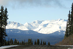 Coast Mountains from top of Bella Coola Hill