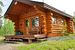 Cozy but airy little cabin with a deck.