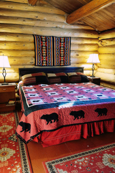 Queen sized bed in first bedroom 