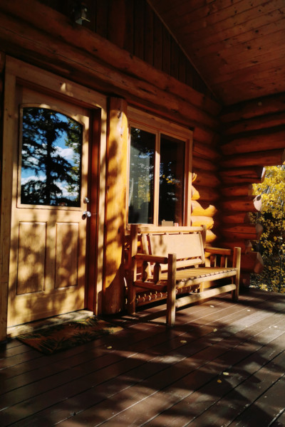 Log cabin deck